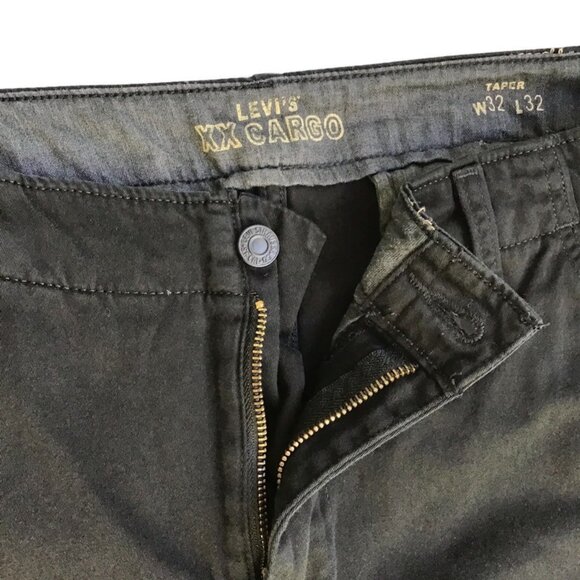 Levi's Pants Mens Cargo 32x32 Black XX Taper Leg Casual Tactical Utility Trouser - Picture 3 of 14